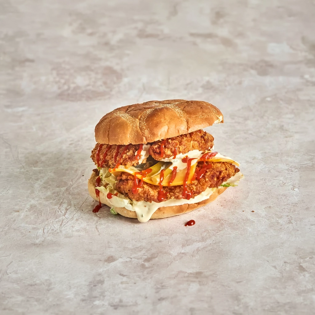 Cheesy Crispy Chicken Burger
